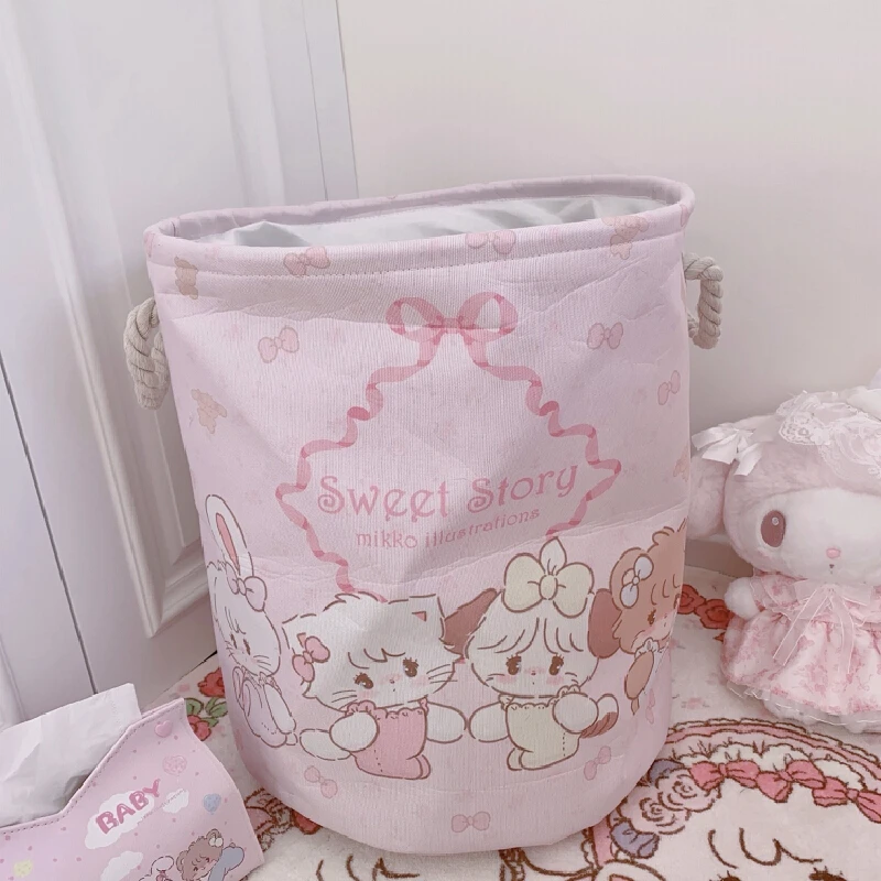 Anime Mikko Series Dirty Clothes Basket Storage Bucket Large Capacity Dirty Clothes Basket Storage Basket Girl Dormitory Storage