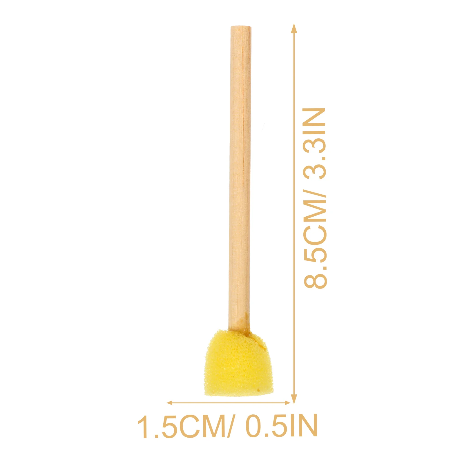 

100 Pcs Sponge Brush with Wooden Handle Paint Detailing Painting Craft Sponges Drawing Toys Cloth