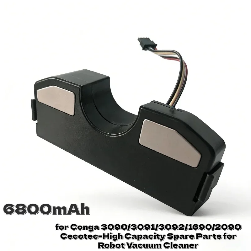 14.4V 6800mAh Replacement Battery for Conga 3090/3091/3092/1690/2090 Cecotec–High Capacity Spare Parts for Robot Vacuum Cleaner