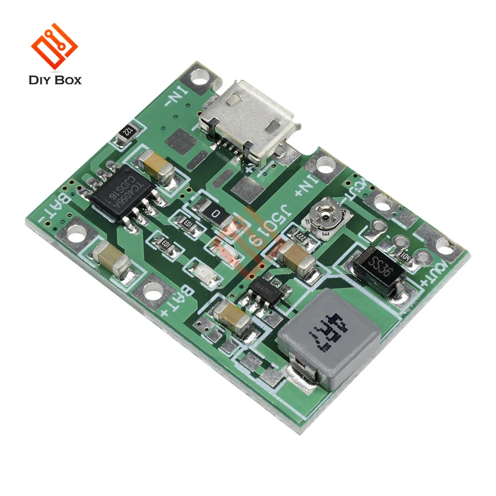 Bms li-ion de lítio 18650 3.7v 4.2v placa de carregador de bateria usb DC-DC step up módulo de impulso para carregador de bateria de banco de potência