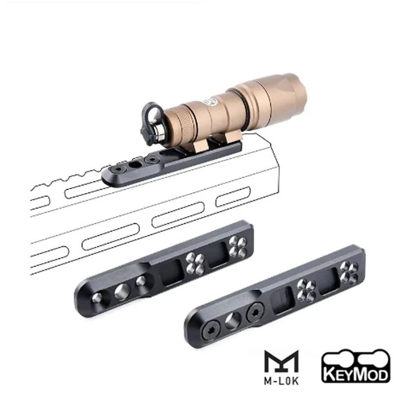 Wadsn-Base de montaje Offset para linterna, accesorios de a-r15 para PIcatiny Mlok keymod, luz de explorador al aire libre airsoft, M300, M600