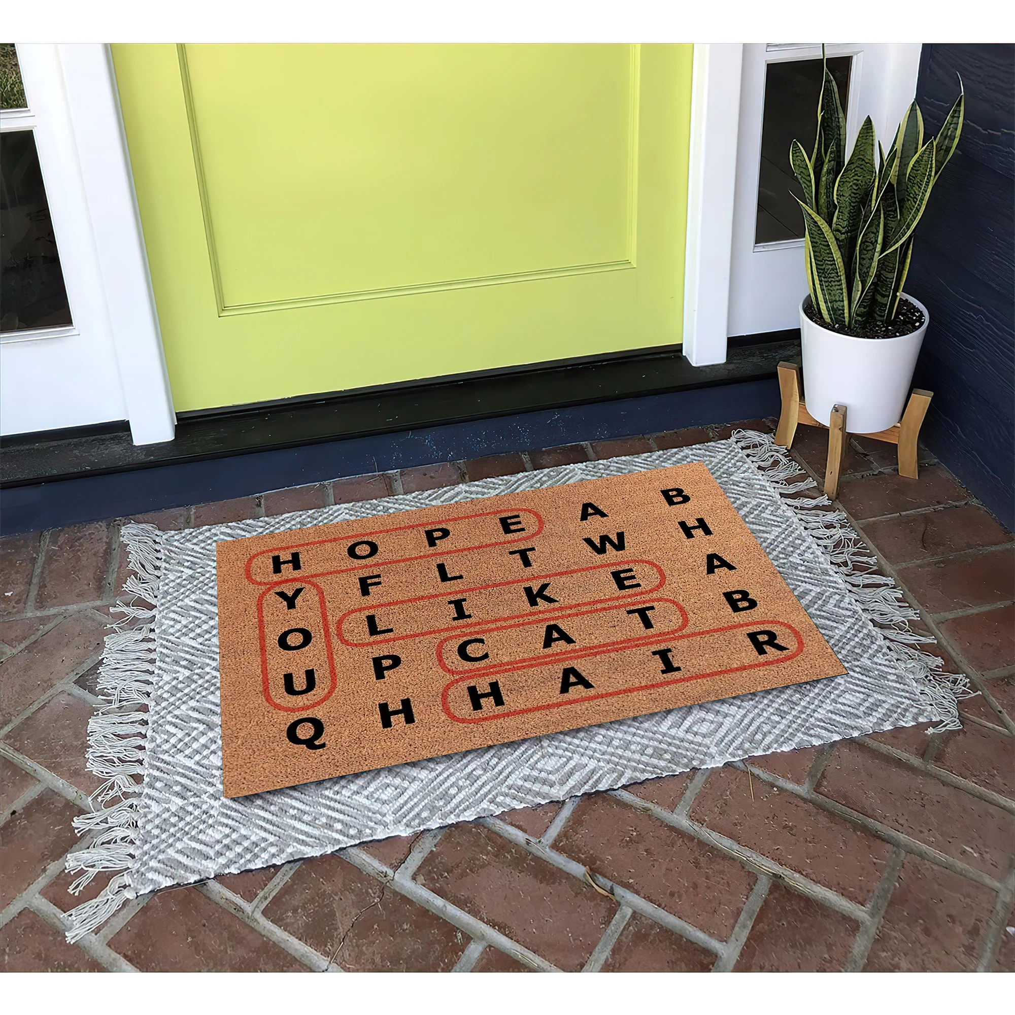Word Search Puzzle Welcome Doormat Hope You Like Cat Hair Funny Entry Mat Rug Cat Lover Floor Mat Home Decor