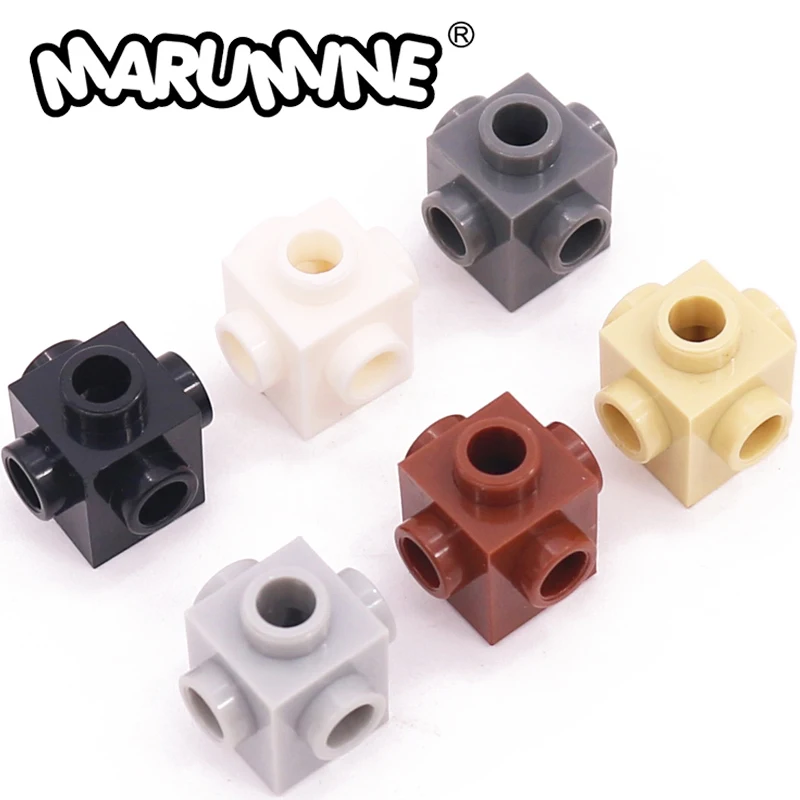 Marumine 4733 Brick Modified 1 x 1 With Studs On 4 Sides Constructor Educational Building Blocks Children\'s Toys Girl And Boys