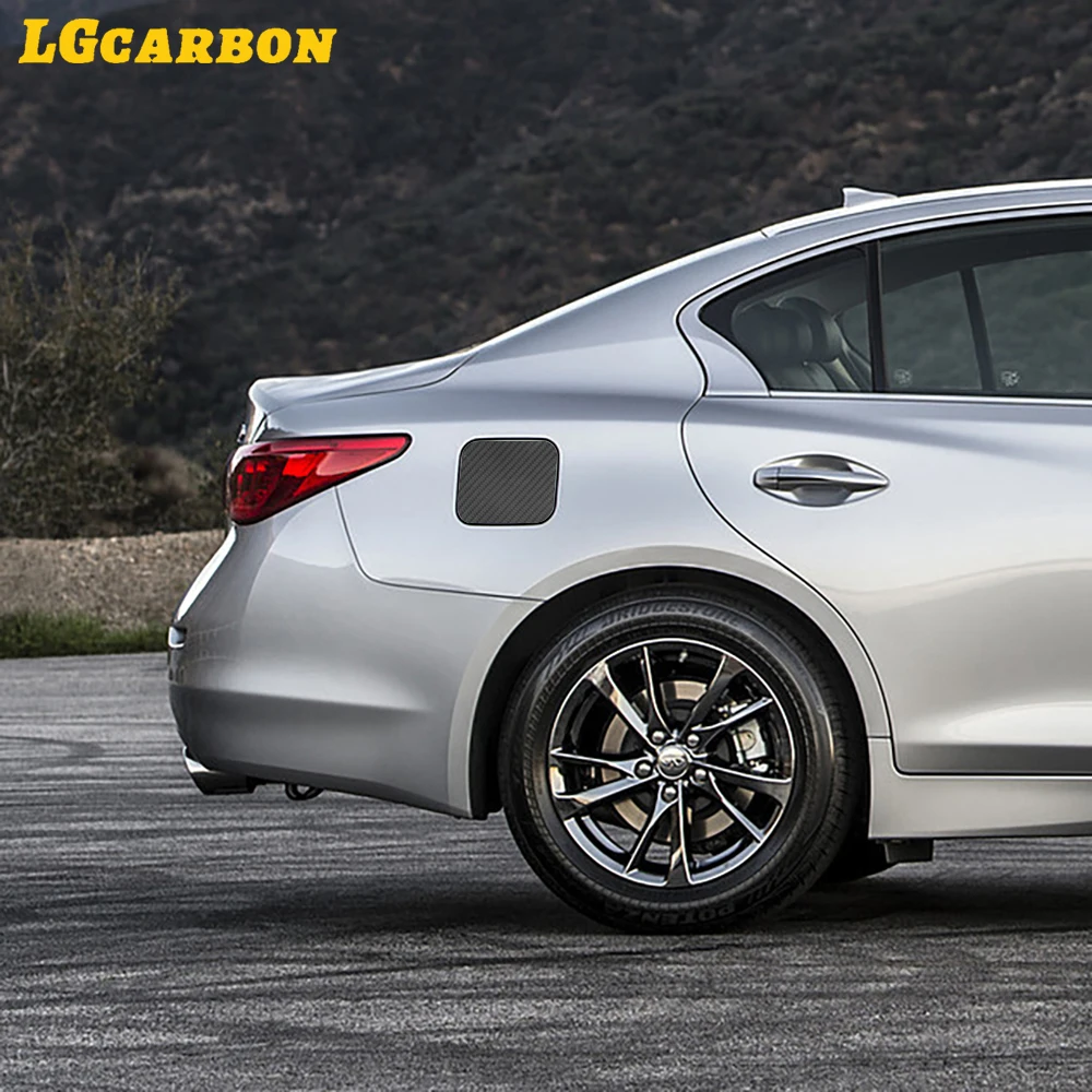 カーボンファイバー燃料タンクカバー,インフィニティq50 2014-2020用トリム,LGCarbon