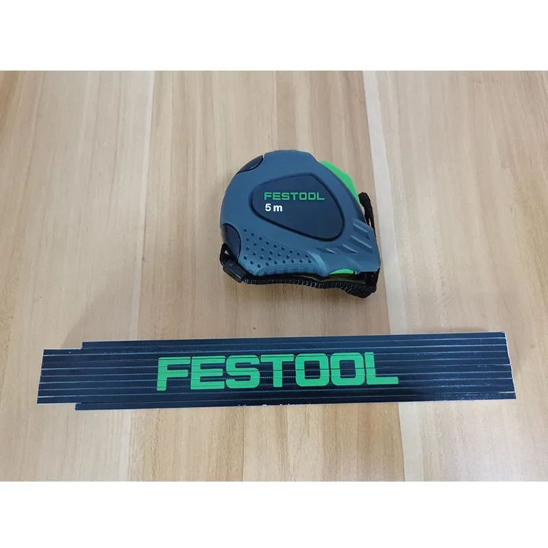 FESTOOL-Fita métrica de madeira, régua dobrável, alta precisão, resistente ao desgaste, ferramenta de medição doméstica, 5 metros, 2 metros