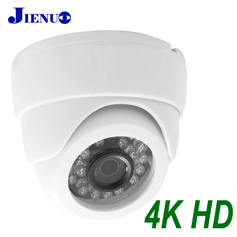 

JIENUO Black Dome Camera AHD 4K HD Security Surveillance High Definition Indoor CCTV Infrared Night Vision Analog 2MP Home Cam