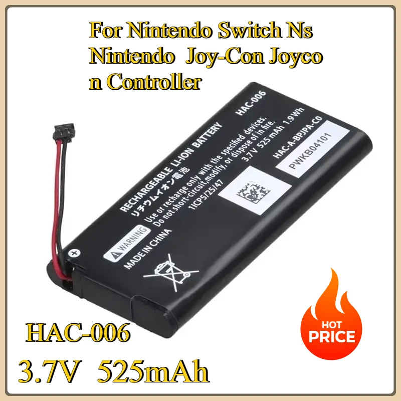 

New 525mA AC006 HAC-006 HAC-BPJPA-C0 HAC-015/016 HAC-A-JCR-C0 Battery for Nintendo Switch Ns Nintendo Joy-Con Joycon Controller