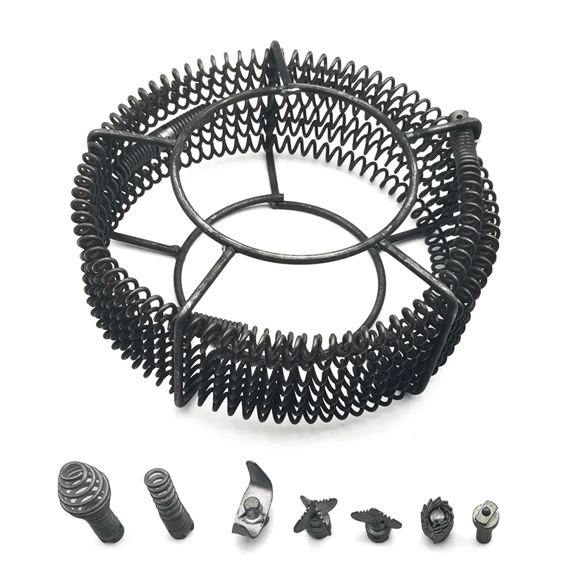 6m Length *16mm Out Diameter Kitchen Toilet Drain Pipe Dredger Brush Cleaning Sewer Dredger Extension Spring With Connector