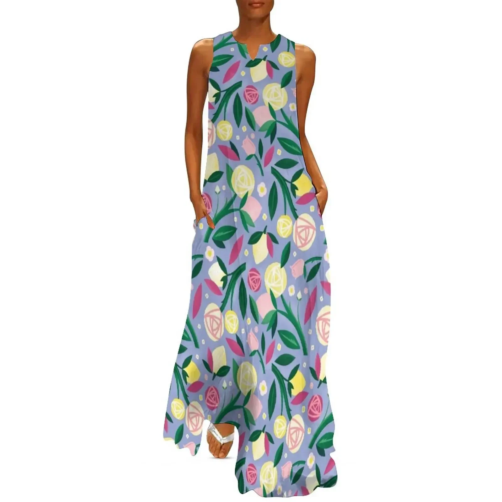 

Lemon Roses Long Dress Female dress summer dresses ladies 2025 luxury dress dresses for special events
