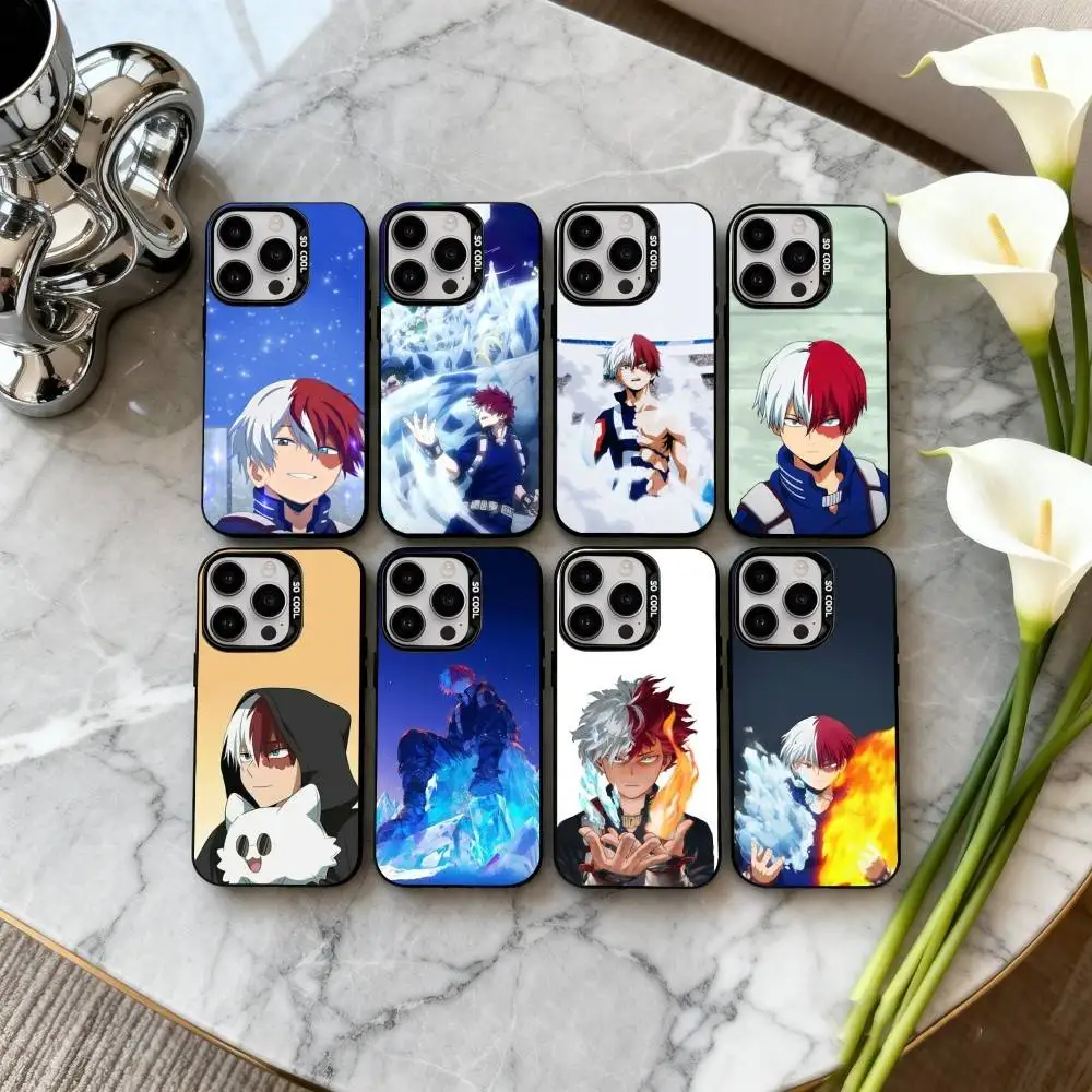 

S-Shoto-O T-Todoroki M-MHA-A Phone Case For iPhone17,16,15,14,13,12,11 Plus,Pro Max Candy Silver Plated Inside Cover