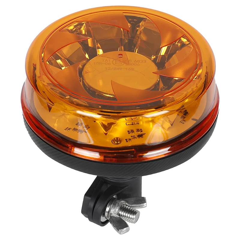 Yuanjoy 12/24v Led 회전 플래시 비콘, 자기 트레일러 비상 안전 경고등, 노란색 교통 표시 등