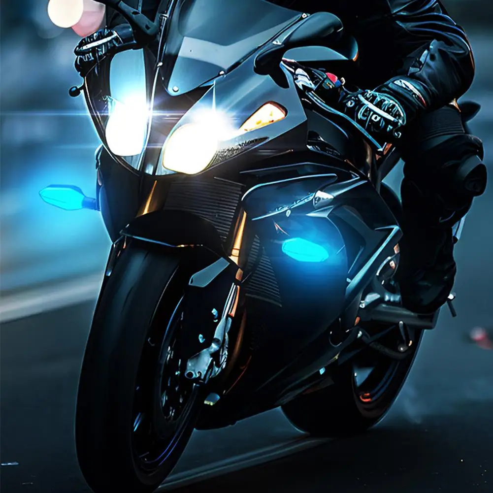 Motorcycle Projection Turn Signal Electric Vehicle Colorful Atmosphere LED Atmosphere Turn Signal High Brightness Warning Light