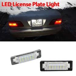 12V LED Number License Plate Light Lamps White CANBUS No Error License Plate Lights For Mercedes Benz E C Class W210 W202 4D AMG