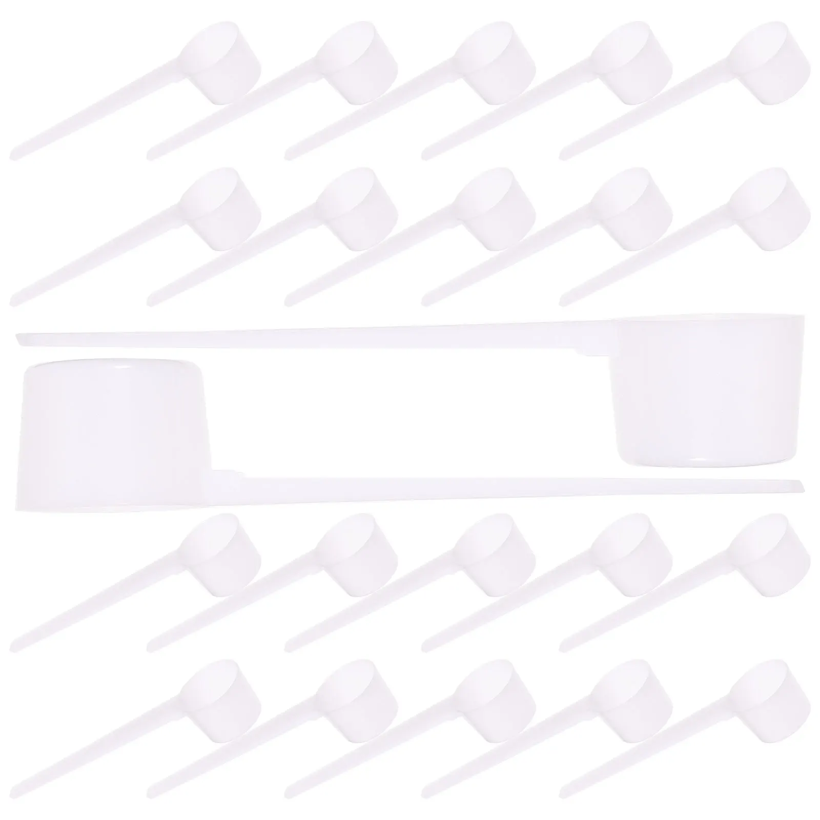 

100pcs Plastic Measuring 5G Food Safety White Durable Kitchen Reusable Coffee Milk Scoop Teaspoon Teaching