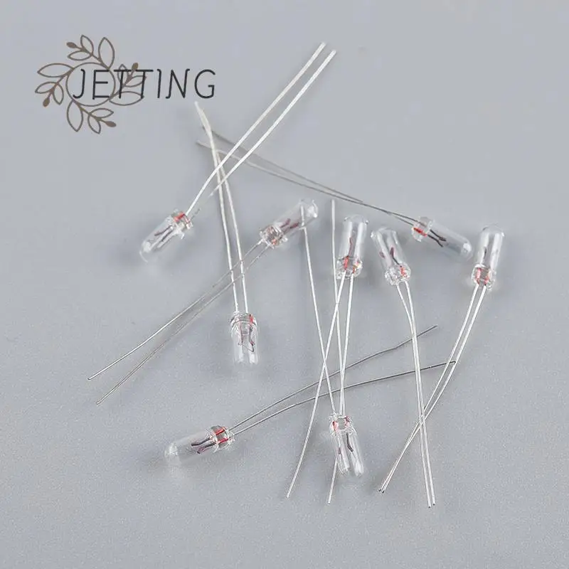 10pcs Miniature 0.07A 1.5V,3V,6V, 9V,12V, 24V Lamp Light Bulb Edison Incandescent Filament Rice 3mm 4mm 5mm