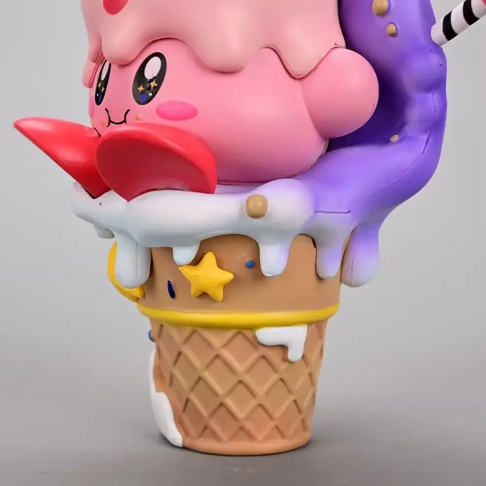 Série Figuras Anime de Cone Sorvete, Estrela de Fogo e Trovão Eevee, Kirby Jigglypuff, Modelo Colecionável, Presente Ornamento