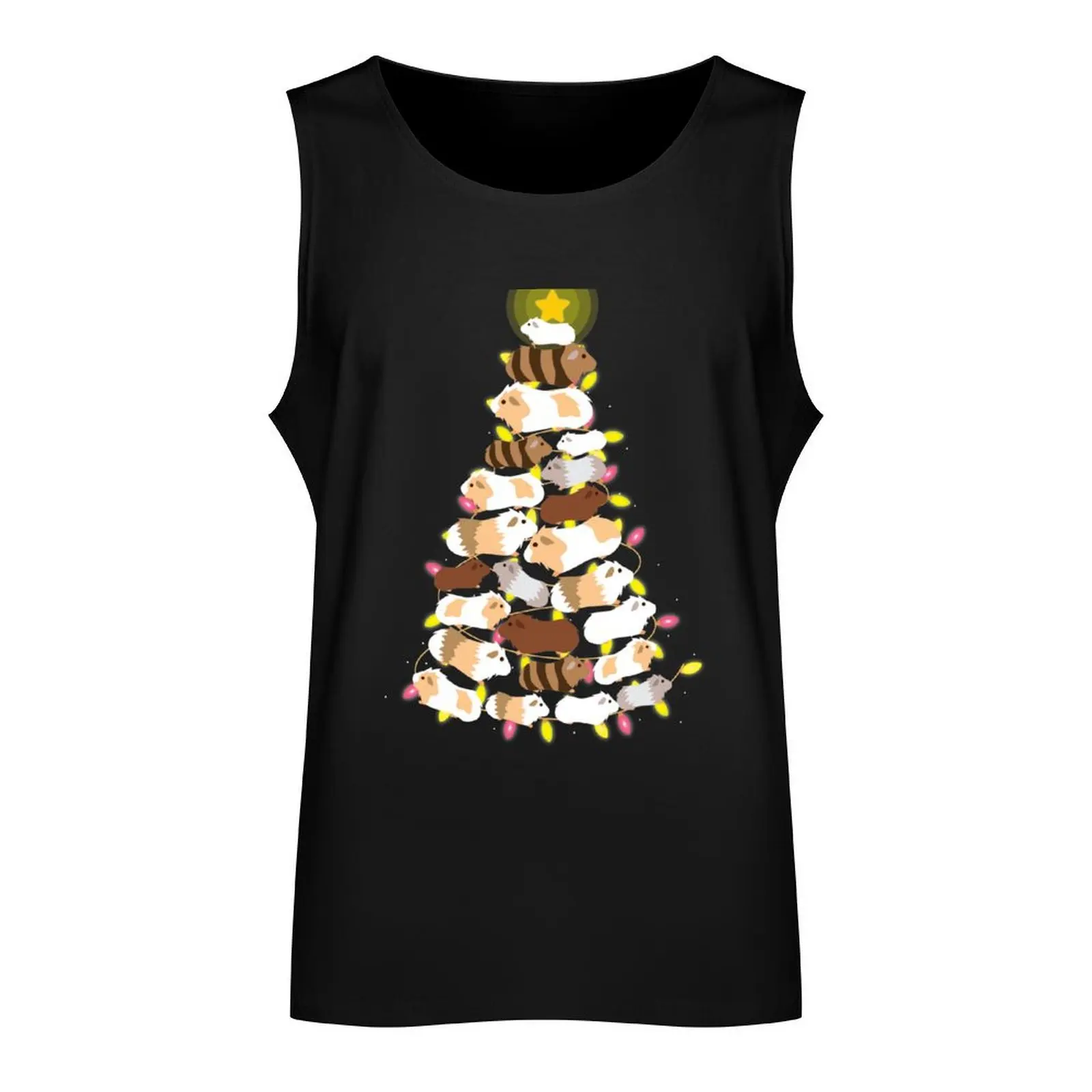 Guinea Pig Lover Christmas Tree Merry Pigmas, Gift For Mom, Wife or Girlfriend Tank Top gym clothing men clothes