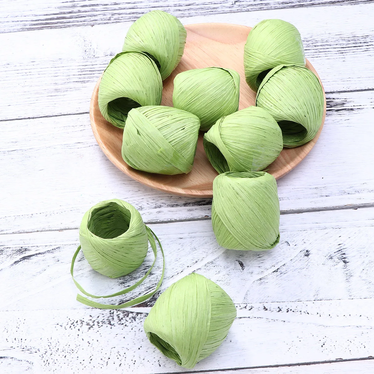 

10Pcs Eco Friendly Raffia Twine String Perfect for DIY Crafts Christmas Tree Embellishments Rope Cord