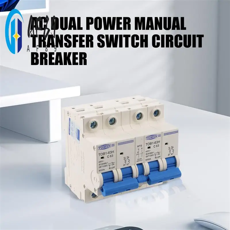 

AF89-TOMZN 2P + 2P MTS TOMZN AC Dual Power Ручной резервный выключатель Автоматический выключатель MCB 50 Гц/60 Гц