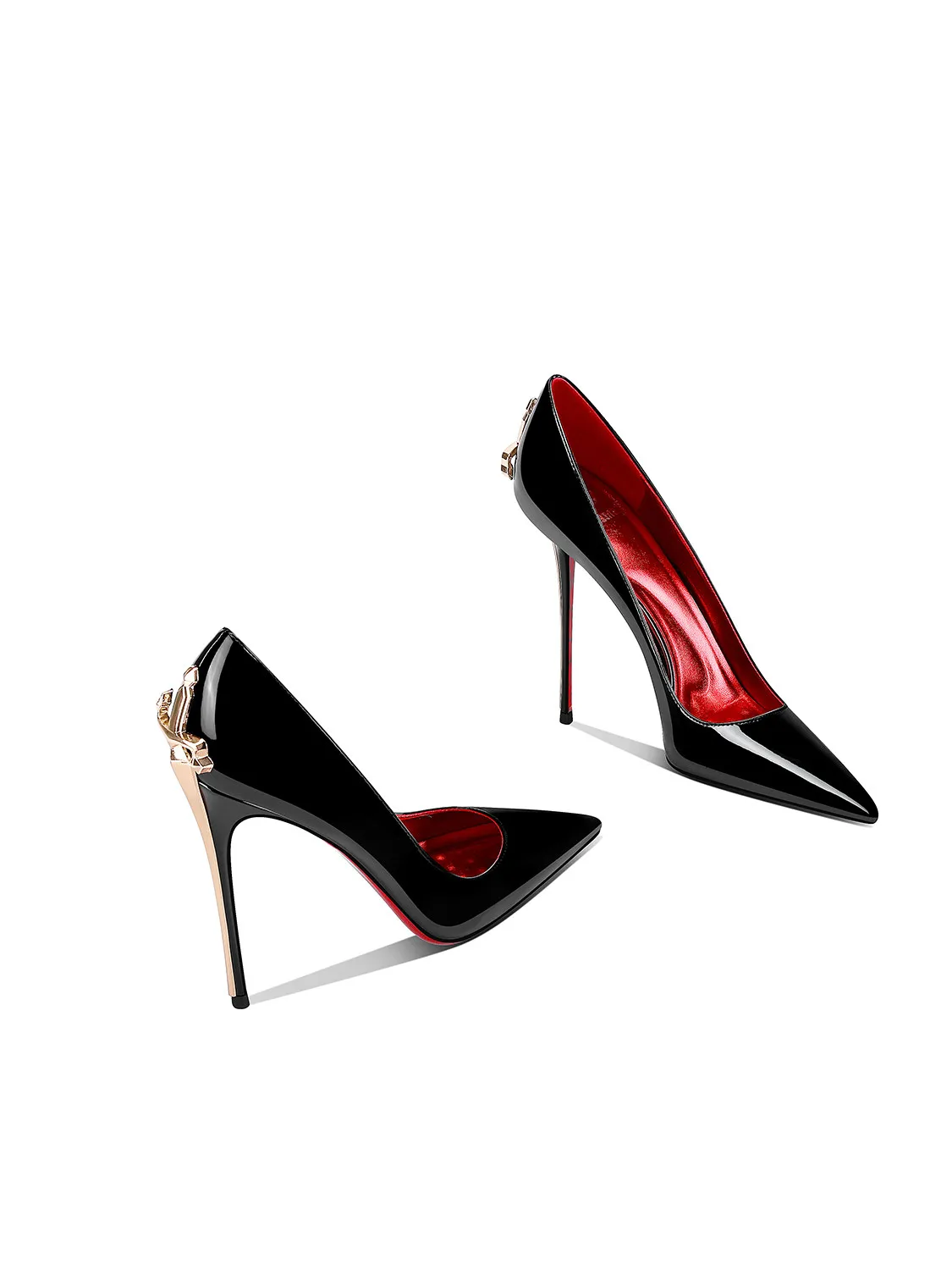 

2026 Spring/Summer New Sexy Queen Style Metal Decorative Printed Pointed Fine Heels Women's Single Shoes