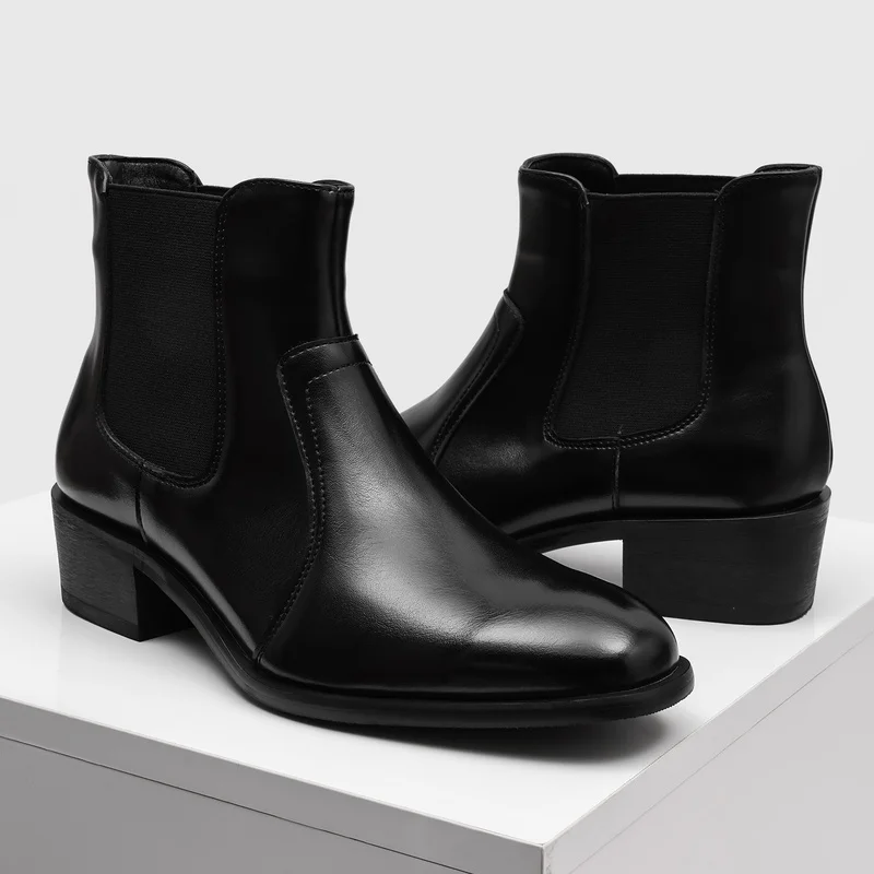 British Style Retro Chelsea Boots Men's Pointed Fashion Boots New Casual Versatile Short Boots Men