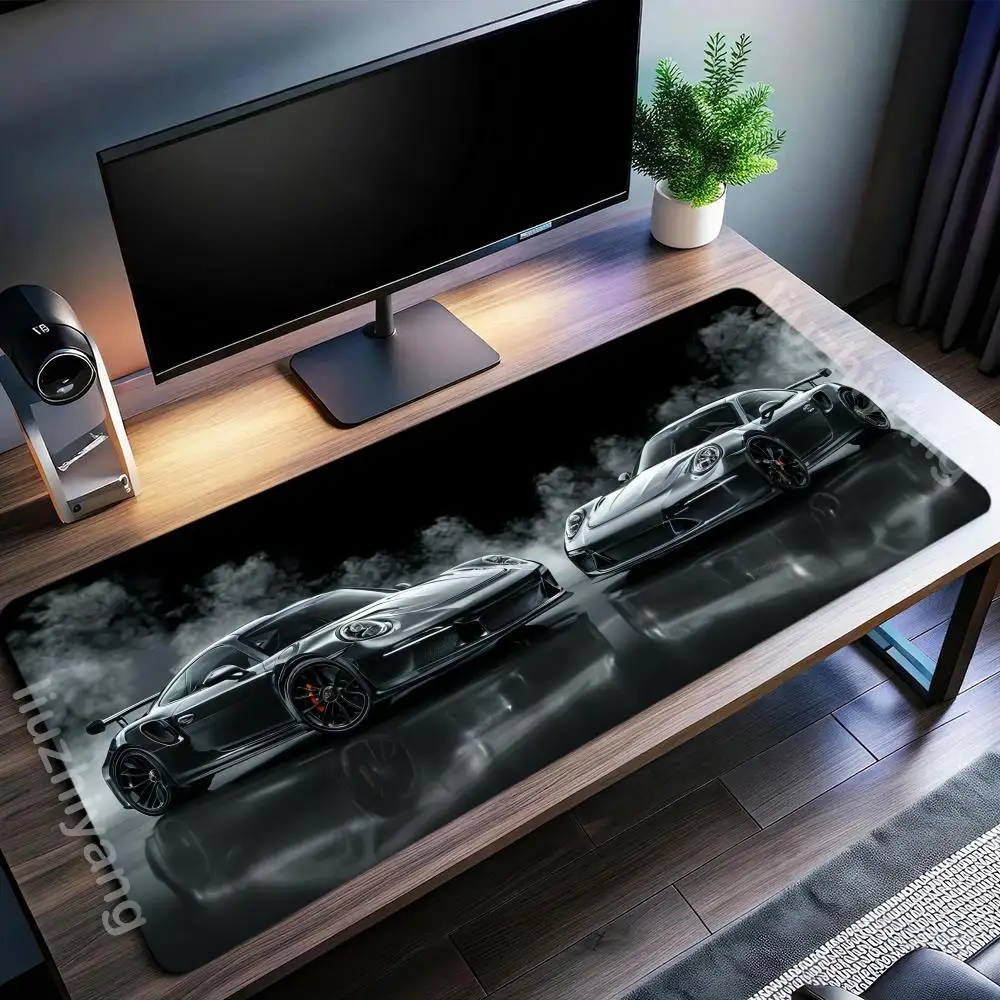 

Black and white coupe Mouse Pad Large Computer Office Game Table Mats XL Rubber Anti-slip Gaming Keyboard Mousepad Long Desk Pad