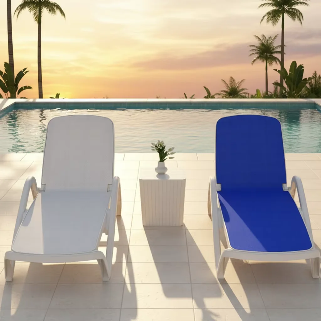 

Modern Professional Grade Durable Foldable Plastic Sunbed Lightweight Design Weatherproof Performance for Resort Residential Use