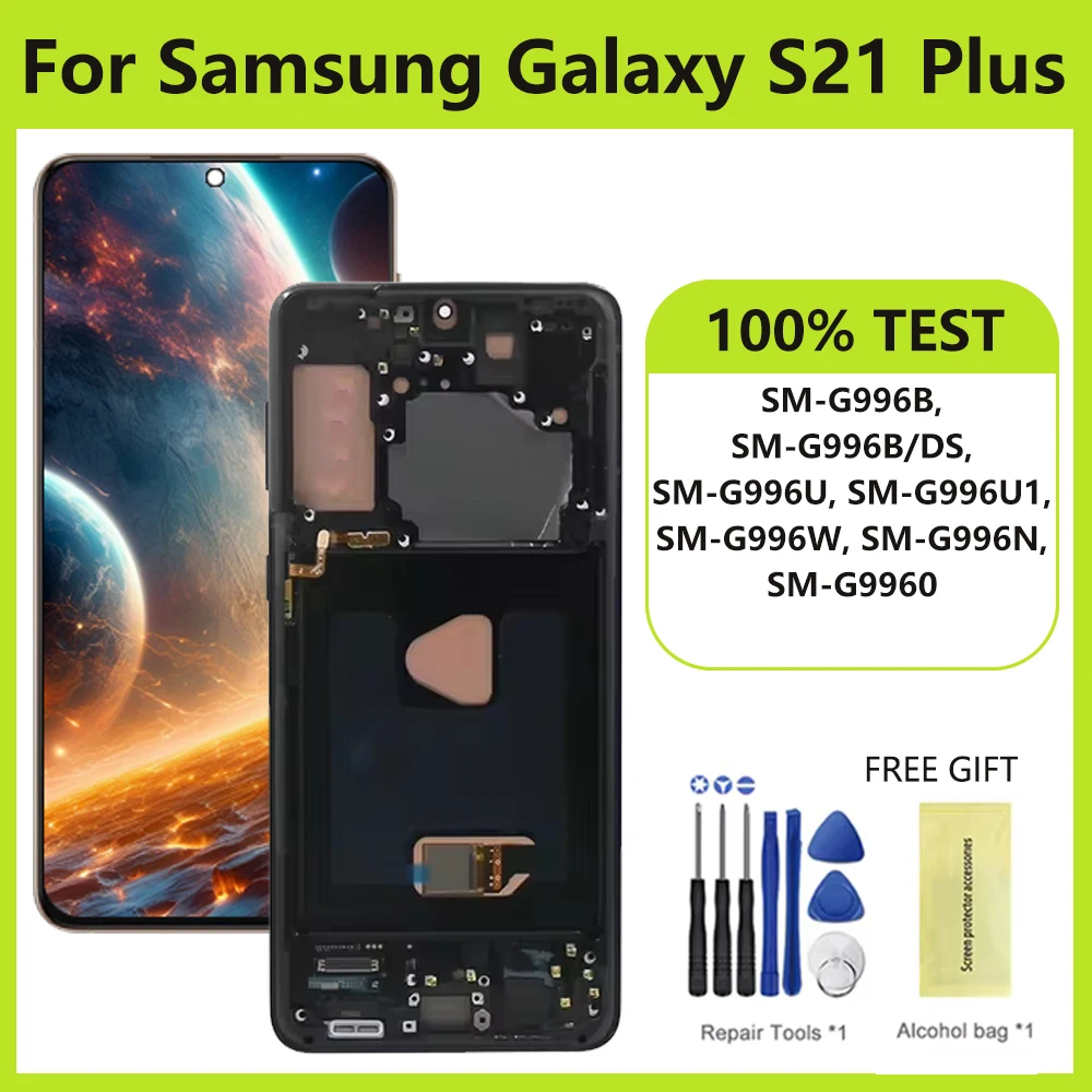 

AMOLED For Samsung Galaxy S21 Plus 5G SM-G996B SM-G996B/DS LCD Display Touch Screen Assembly Digitizer Replacement