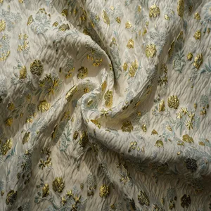 Jacquard Stoff rote Pflaumenblume, goldene vergoldete Blume, weibliche Kleiderstoff, DIY -Nähkleidung, Tasche, Heimtextilien 8 Hauptverkauf Gold Stoff - №8