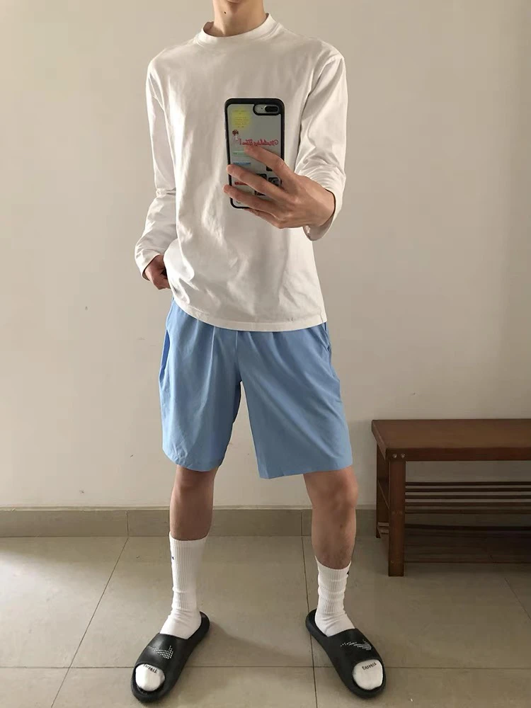 

Летняя пляжная нейлоновая одежда Qui Dry из 4 предметов, повседневная дышащая одежда Dopne, брюки выше колена, женские брюки в американском стиле...