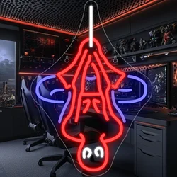 Spider-Man Neon Led Sign Dimmable Wall Lights Art Room Decoration Bedroom Bar Party Game Club Marvel Super Hero Signs Nice Gift