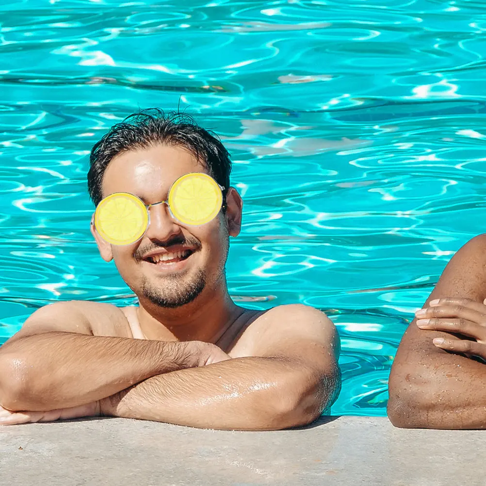 

2Pcs Lemon Shaped Party Glasses Summer Beach Eyeglasses Novelty Funny Fruit Photo Prop Decorations Party Glasses