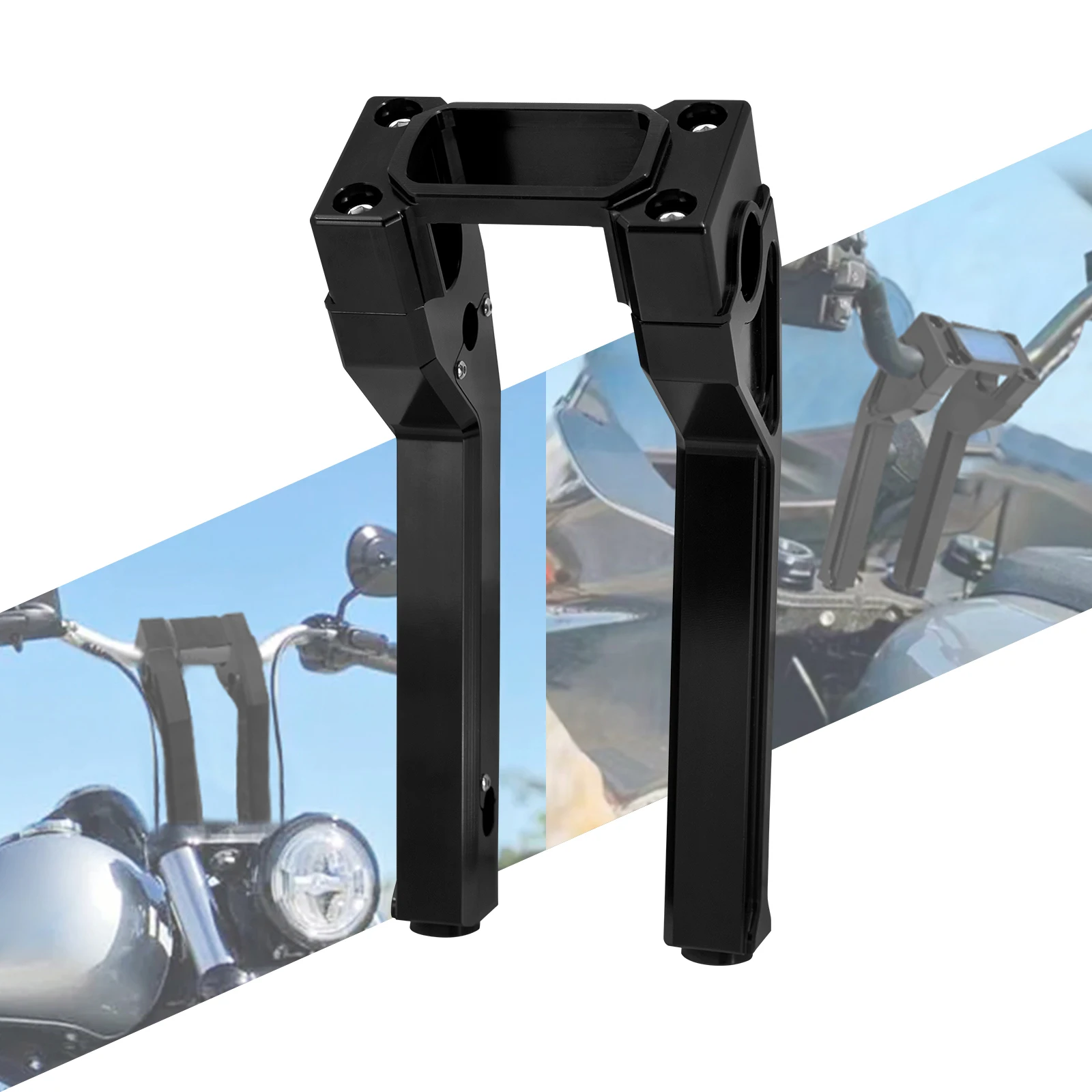 

Motorcycle 6'' 8'' 10'' Handlebar Clamp Risers Handle Bar Riser For Harley Softail Street Bob Standard FLSB FXLRST FXST 18-Later