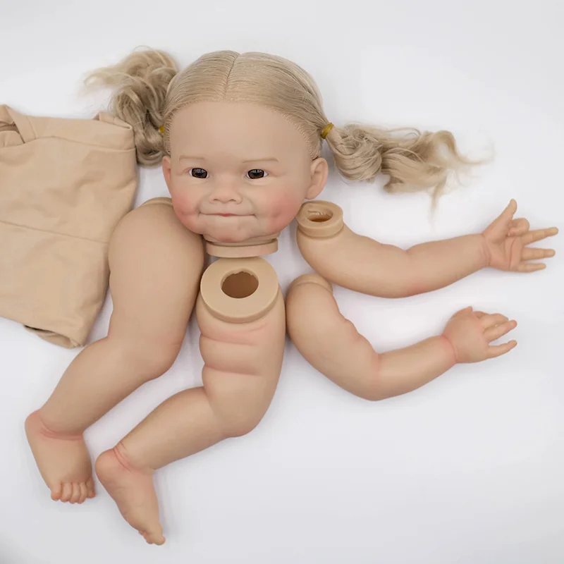 23inch Hand Root Hair Awake Reborn Raya Doll Kit Unassembled Lifelike Multiple Layers Painting Doll Parts Collectible For Gift
