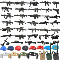 Military Army Weapons Building Blocks Light Machine Guns M16 M4 AK Action Special Forces Figures Accessories Mini Brick Kid Toys