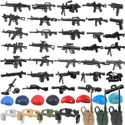 Military Army Weapons Building Blocks Light Machine Guns M16 M4 AK Action Special Forces Figures Accessories Mini Brick Kid Toys