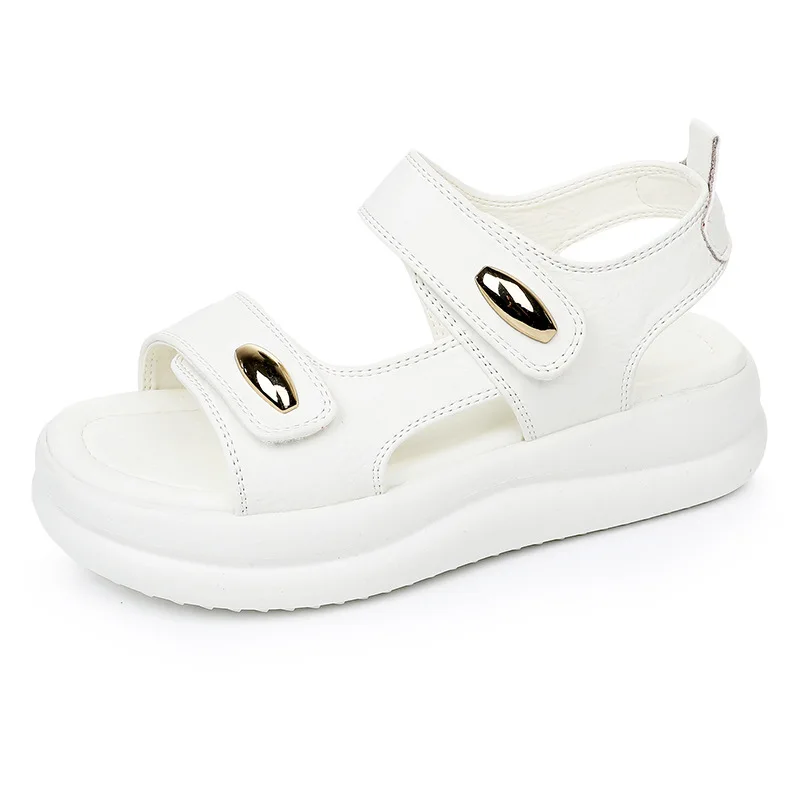 

New 2025 Summer Women's Sandals Non-slip Soft-soled Women's Shoes Thick-soled Sponge Women's Sandals Beach Popular Student Shoes