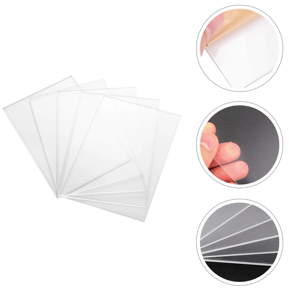 10pcs 10x15cm Transparent Acrylic Sheets Multifunction DIY Photo Frame Transparent Sheets Plastic Panel