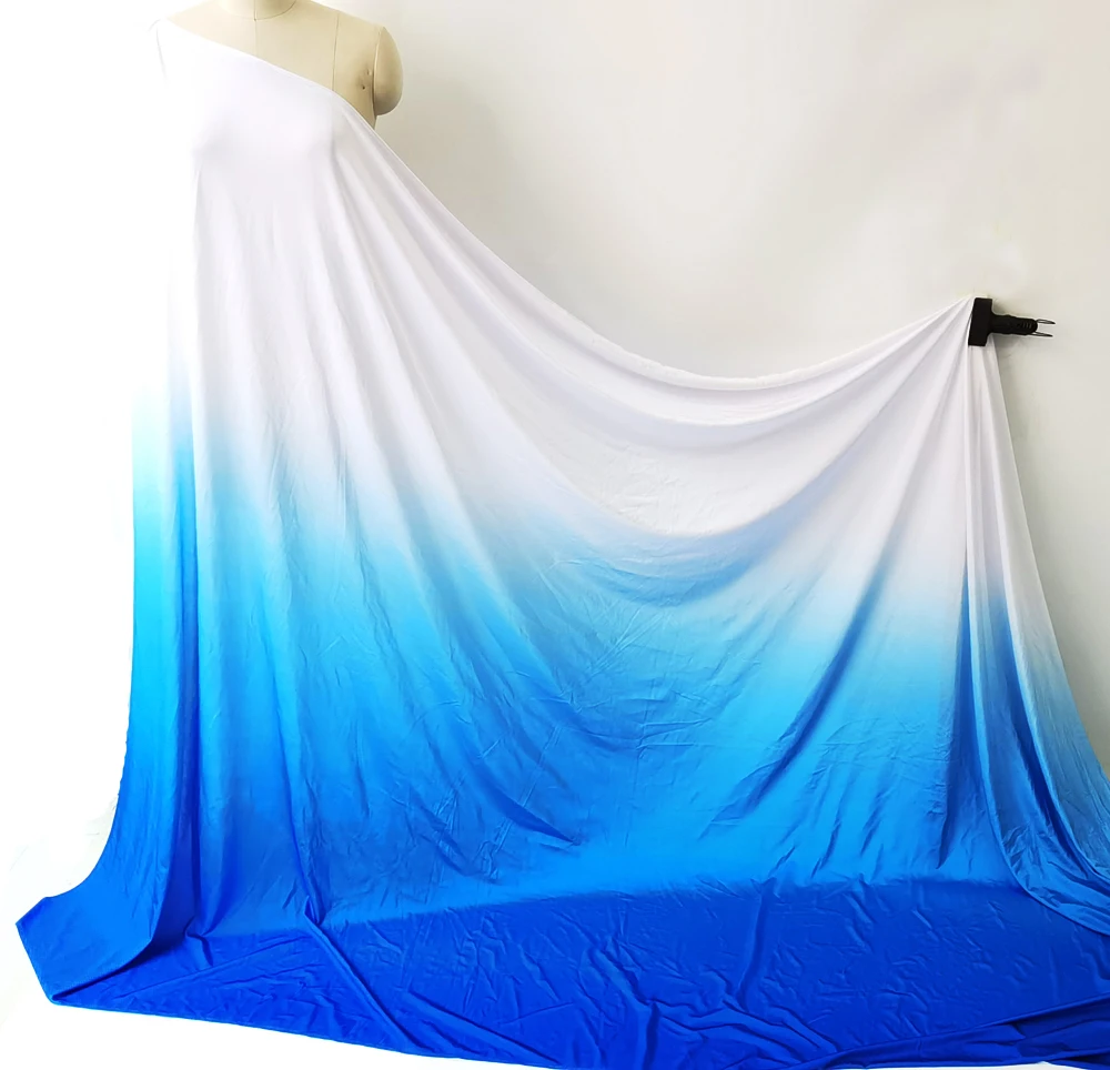 1 Meter x 1,5 Meter Graduell verlaufender Ombre-Strickstoff aus Spandex für Trainingskleidung und lateinamerikanische Tanzbekleidung – Detail 19