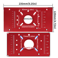 for 65mm Dia Motor Trimming Machine Aluminum Router Table Insert Plate and Router Lift Kit - Woodworking Router Lift Flip Plate