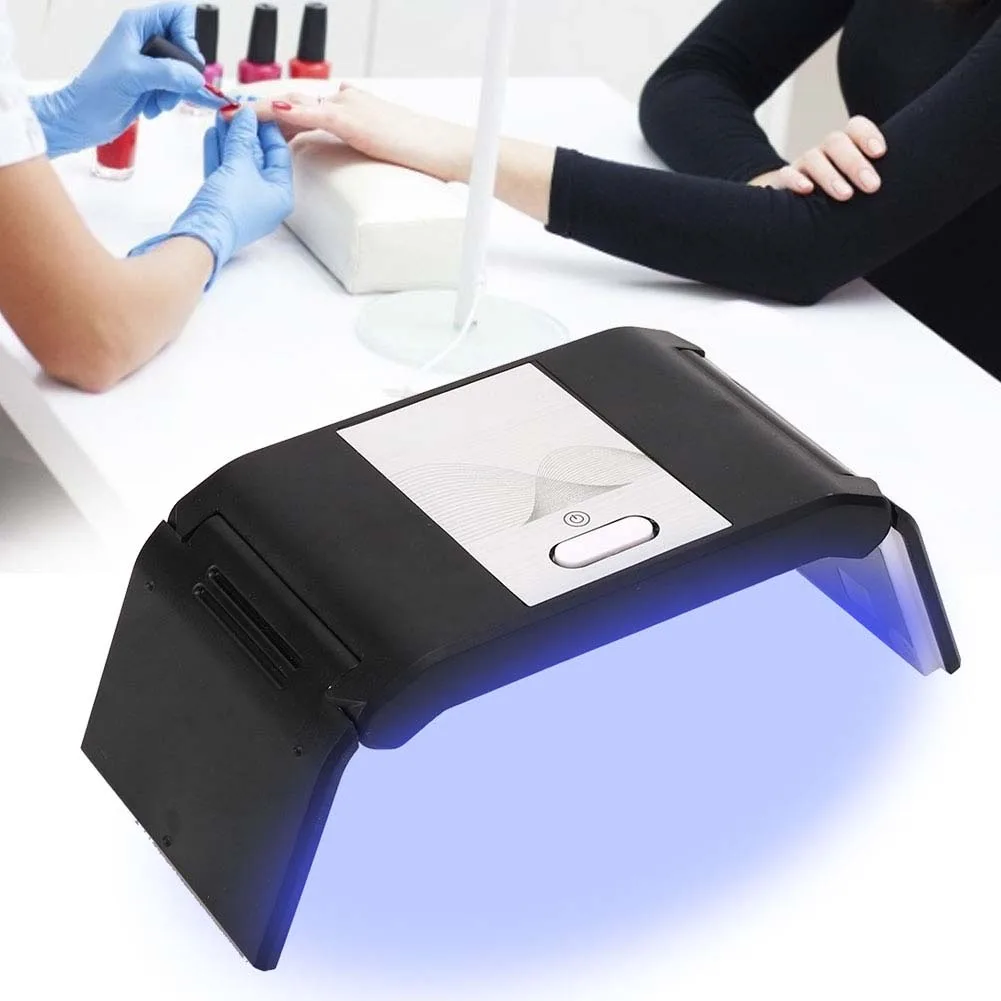 USB UV 12LED Art Nail Polish Dryer Light Nail Gel Curing Light Tool Drying Light Ultraviolet Lamp Foldable Portable Household