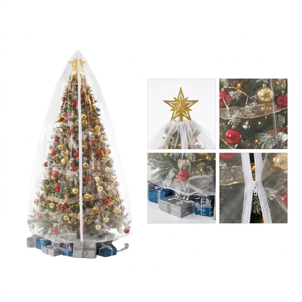 Christmas Tree Carry and Storage Bag Made of 6 Mil For PE Material with Full Visibility and Tight Seal Closure System