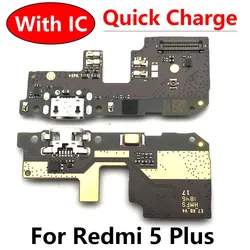 New For Xiaomi RedMi 5 Plus USB Charging Port Flex Cable Dock Connector Board Repair Parts