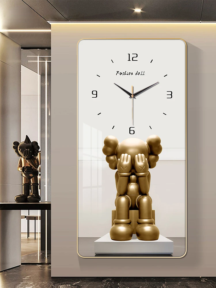 

Trendy Doll Digital Wall Clock Modern Living Room Dining Room Corridor Wall Hanging Painting Bedside Wall Decoration Clock