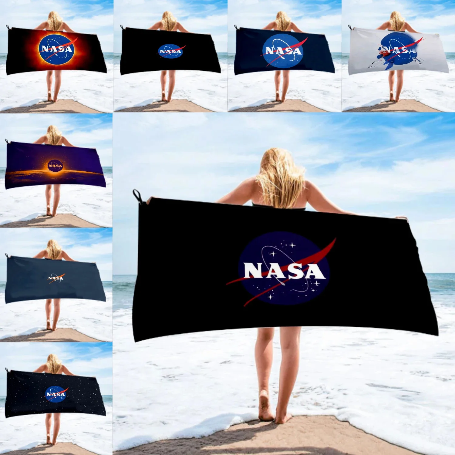 

Space NASAs Sky Microfiber Bath Towel beach towel female silk printed long skirt wrapped bikini covered sunscreen blanket