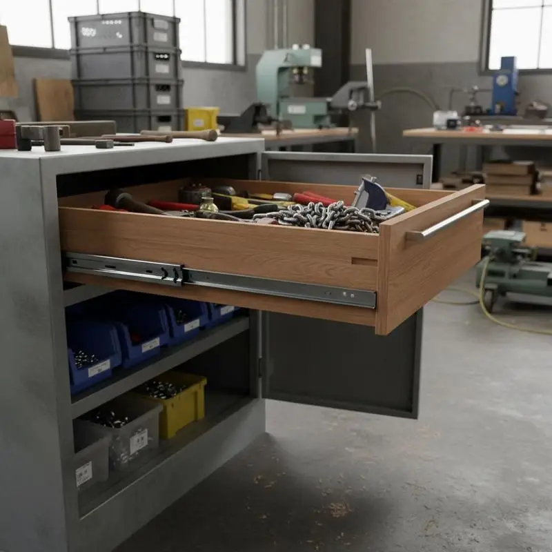 1 paire de glissières de tiroir à extension complète, 1016 mm, capacité de charge de 226 kg, guides de tiroir, conception à double verrouillage, glissières télescopiques latérales pour étagères, armoires et tiroirs industriels