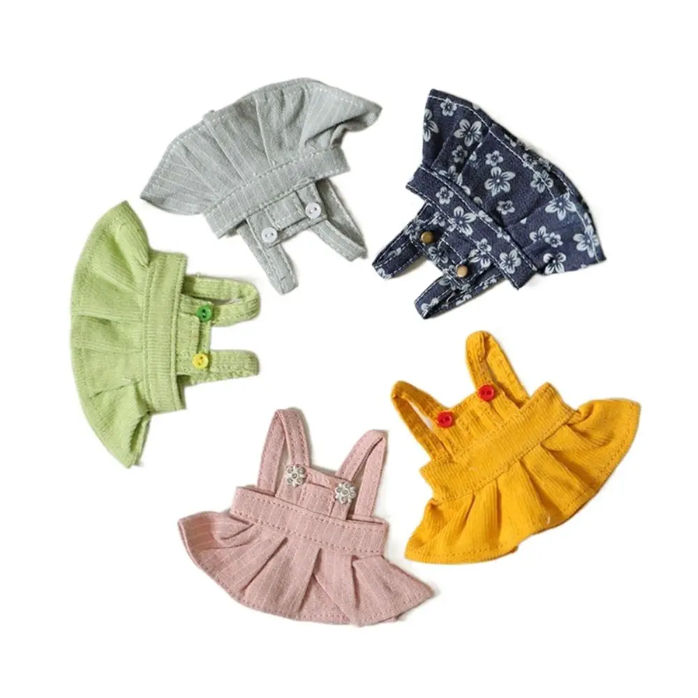 Abito con bretelle Accessori per vestiti per bambole Vestito per bambole per bambola da 12 cm Mini Orso Vestiti Abito Abito in denim fai da te Bambole di pezza