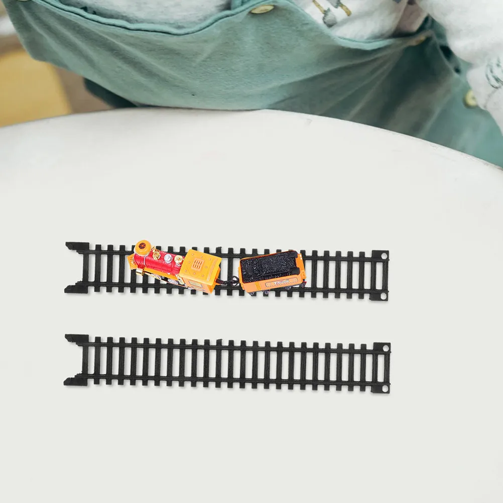 1 conjunto de trilhos de trem de alta velocidade realista conjunto de trilhos retos função de bola de rolamento edifício ferroviário para crianças toda liga ascendente