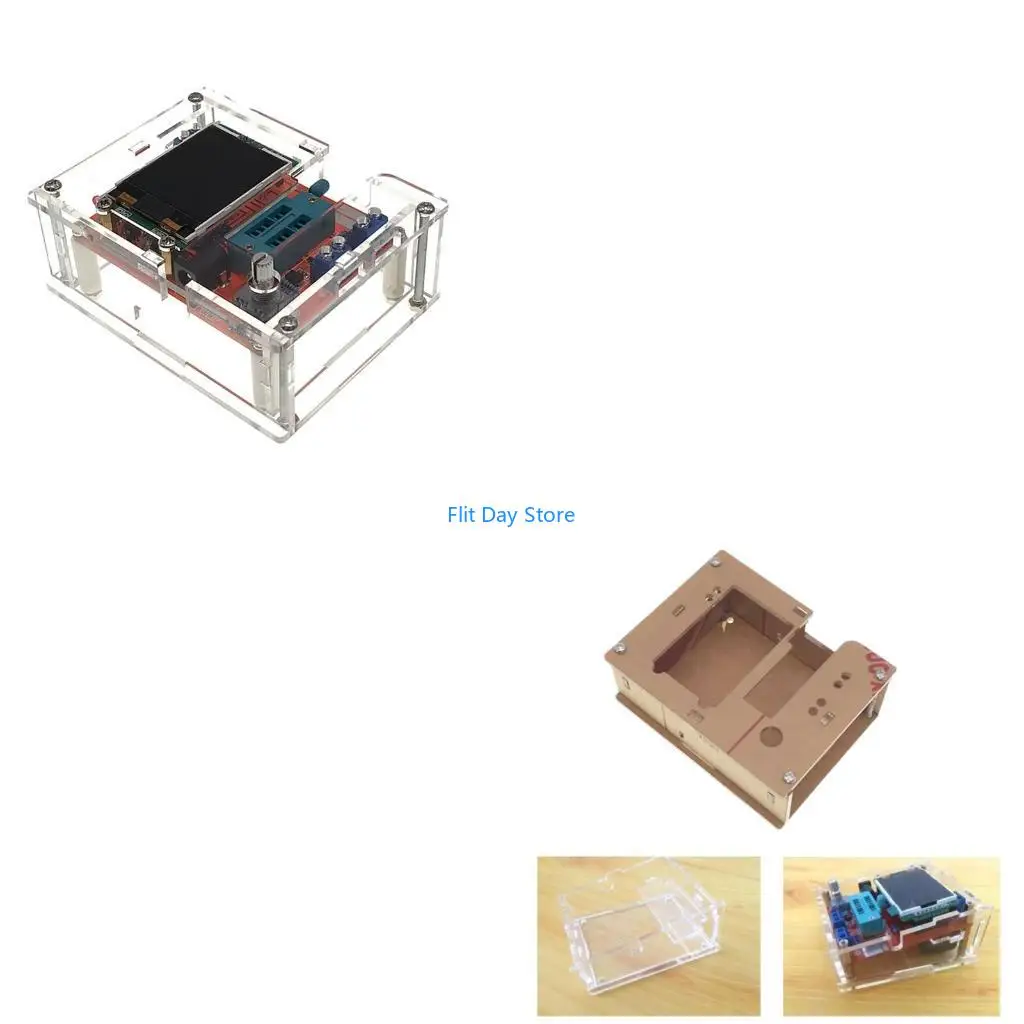 F92C Acrylic Case Shell Housing For LCR-T4 M328 Transistor Tester Capacitance Diy