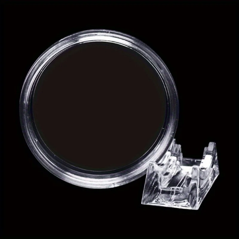 10pcs Transparent Challenge Coin Display Holders with Stands - Sleek, Durable Capsules for Commemorative Coins & Home Decor